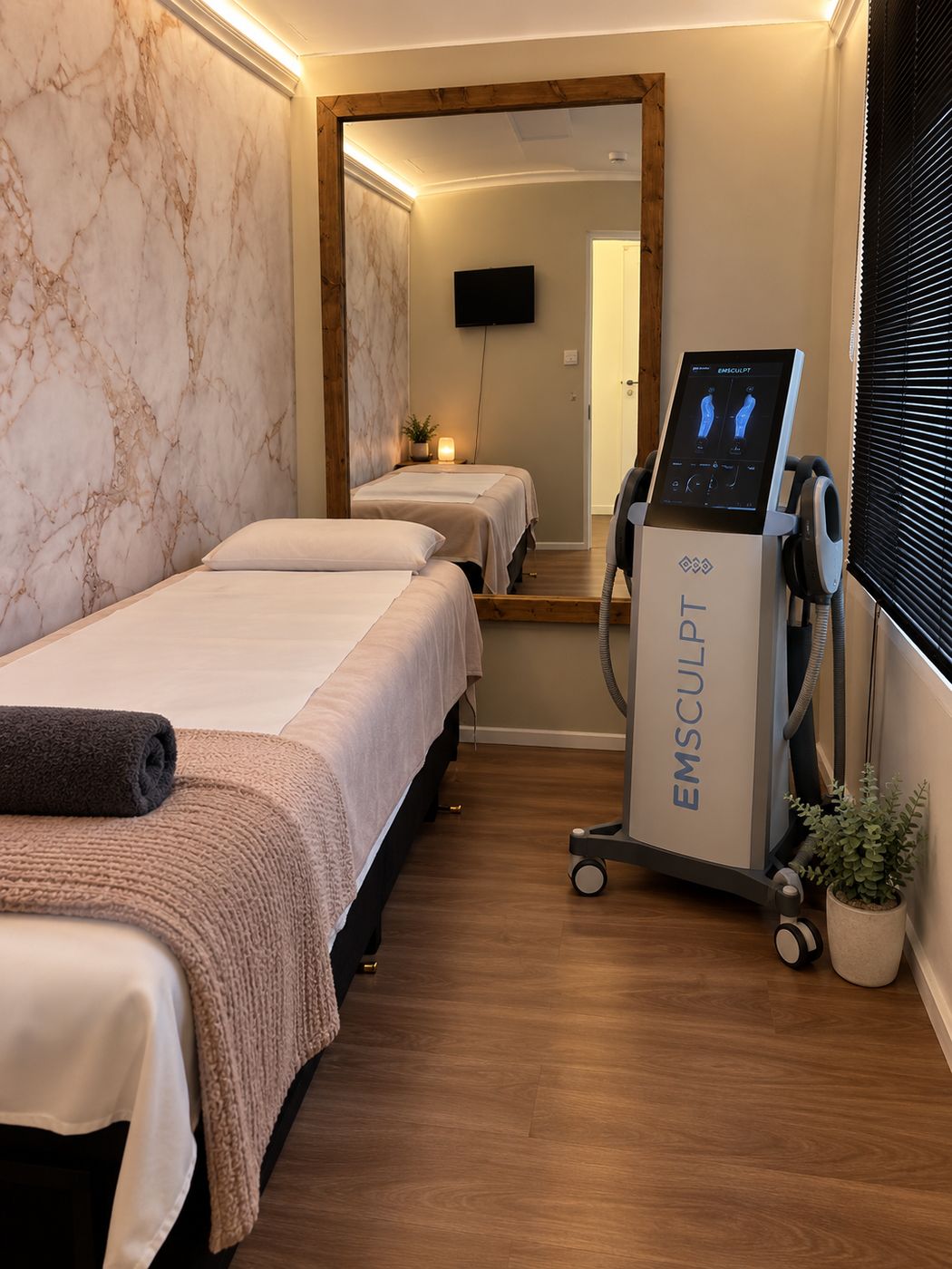 Treatment room at Beauty & Shine, 407 Wandsworth Road, London SW8