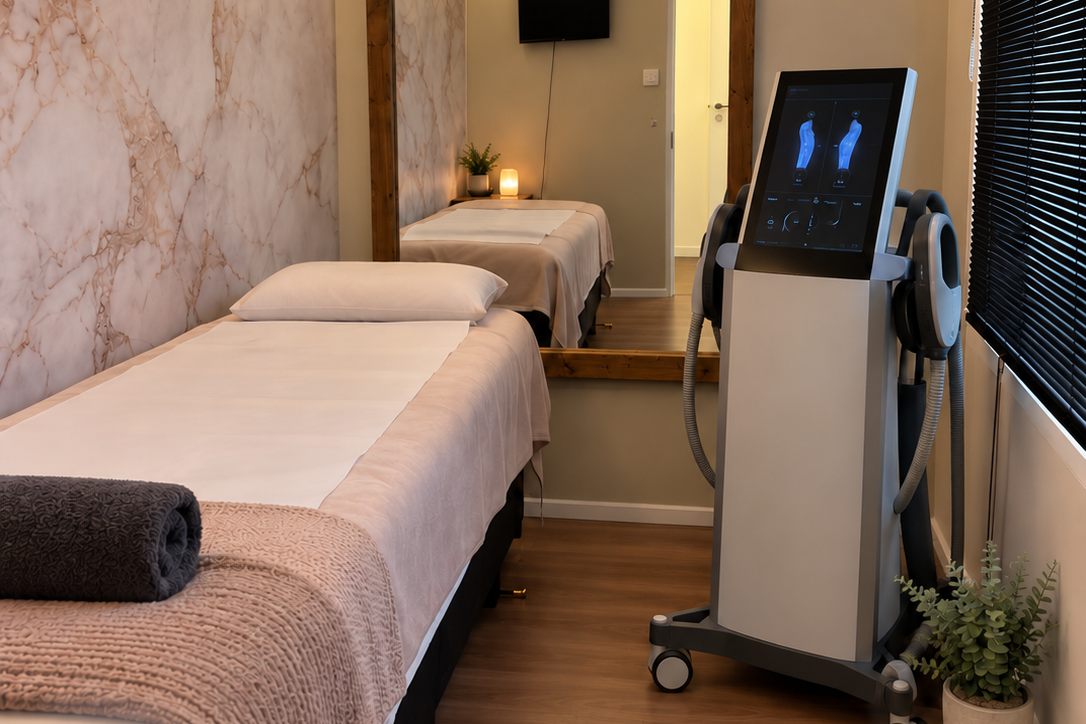 Body treatment room at Beauty & Shine, 407 Wandsworth Road